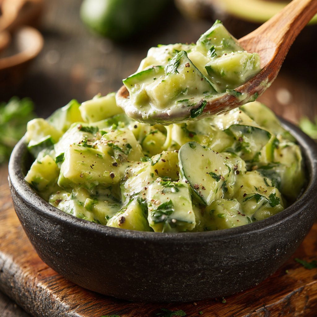 Creamy Avocado Cucumber Salad